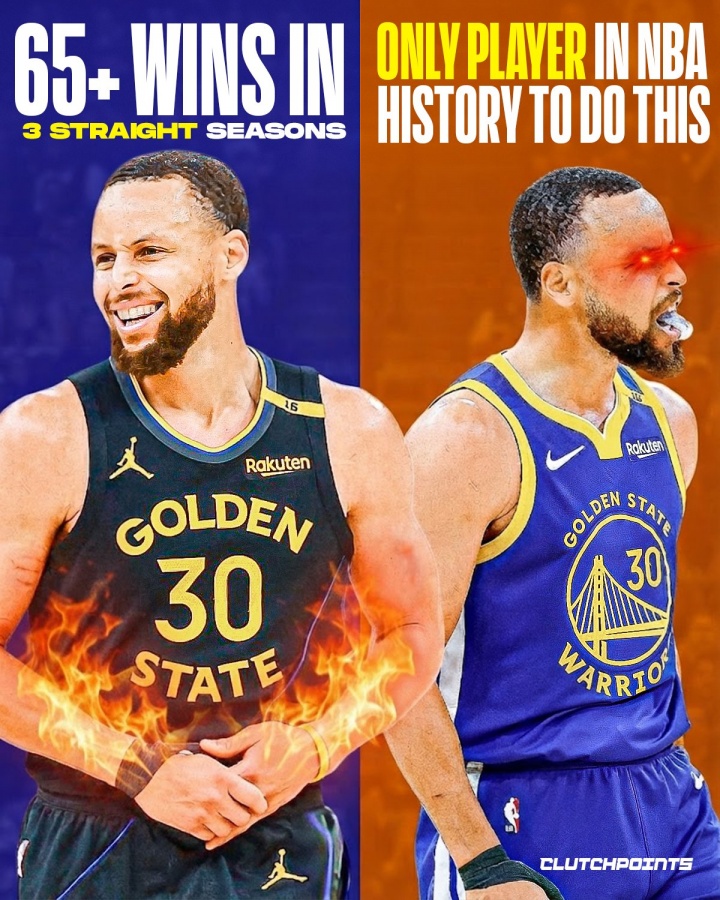 乔丹公牛王朝都没做到过！库里带队连续3年65+胜场 NBA历史唯一