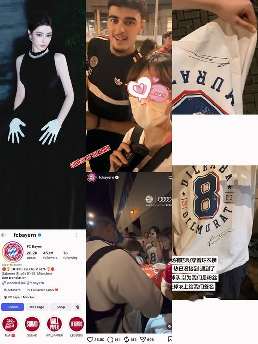 都不白来！迪丽热巴粉丝接机未果，偶遇拜仁获帕夫洛维奇等人签名